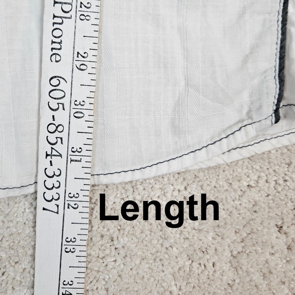 Mens BKE Athletic Fit Button Down Shirt Size XL White Long Sleeve Western Cotton - Picture 8 of 8